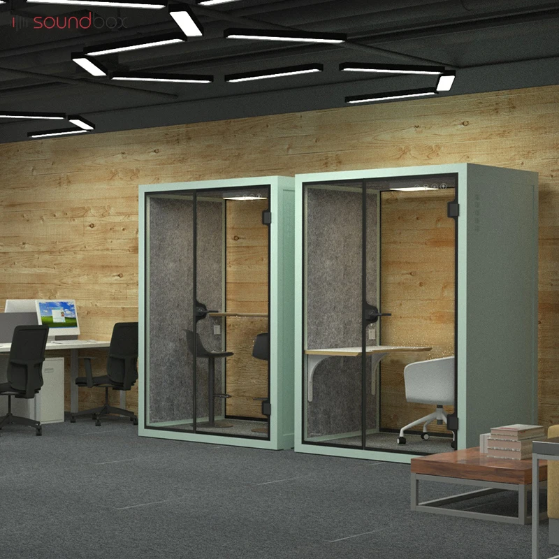Wholesale soundproof workspace office meeting pod privacy modern 2 person booth customized