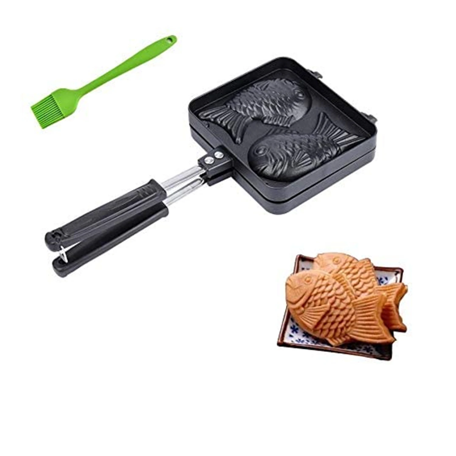 Двусторонняя форма Taiyaki в форме рыбы для приготовления блинчиков и