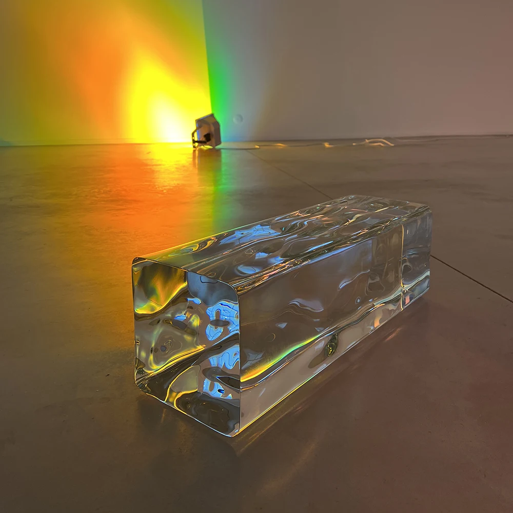 Индивидуальные прозрачные цветные стеклянные блоки больших размеров 200x200x610 мм стеклянный блок