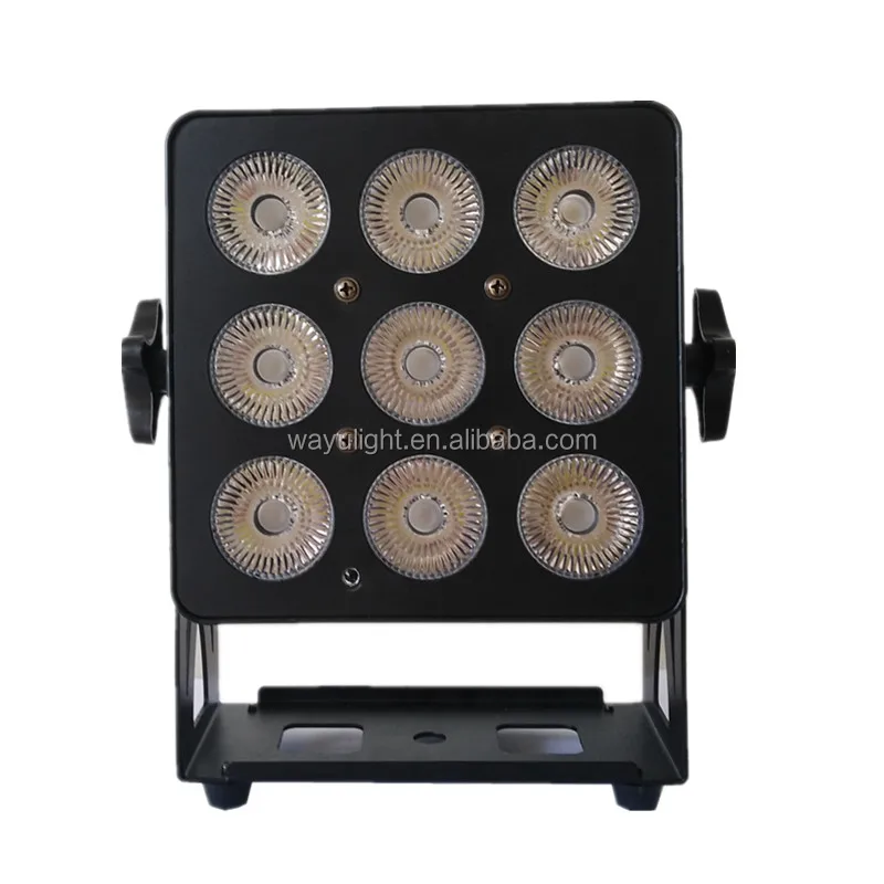 Wireless remote control dmx battery 9x18w rgbwa uv 6in1 led par light