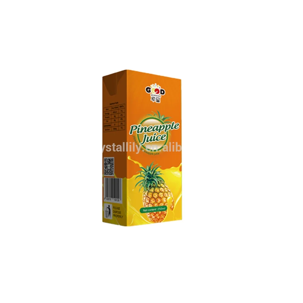 
paper box pack juice drink HACCP BRC HALAL Certification fruit juice drink 250ml 