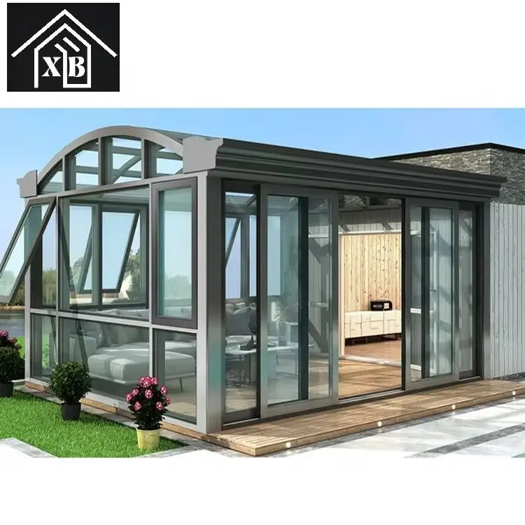uk standard prefabricated glass aluminum conservatory sunroom