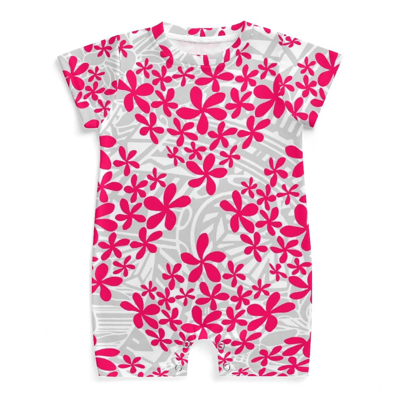 Pacific Heritage High Quality Breathable Baby Kids Clothes Customized On Demand Short Sleeve Baby Jumpsuit Drop Shipping