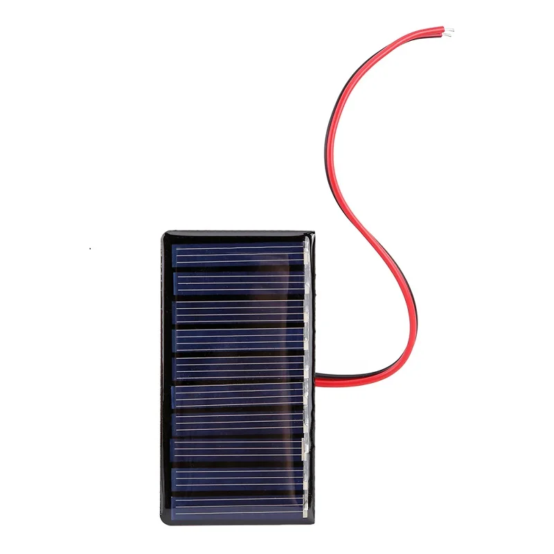 BUHESHUI 0.3W 5V  60MA Mini Solar Cell Panel With Cale/Wire DIY Solar Charger For 3.7V Battery Light Toy68*36MM