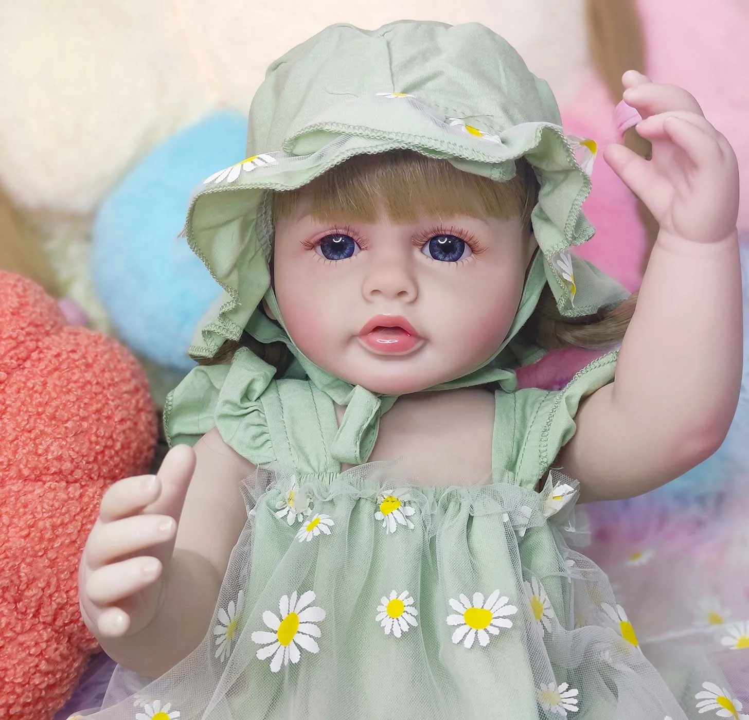 R&B Dolls Set Boneca Bebe Newborn Toddler Small Real Lovely Girl Silicone Baby Alive Doll