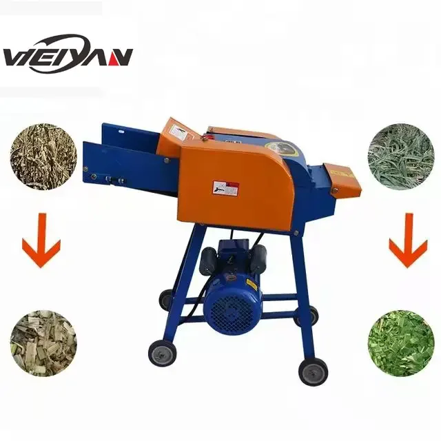 WEIYAN WY-9ZT-0.4 Popular Farm Use Silage Cow Feed Forage Chopper Fodder Grass Mini Chaff Cutter Machine With Conveyor Belt