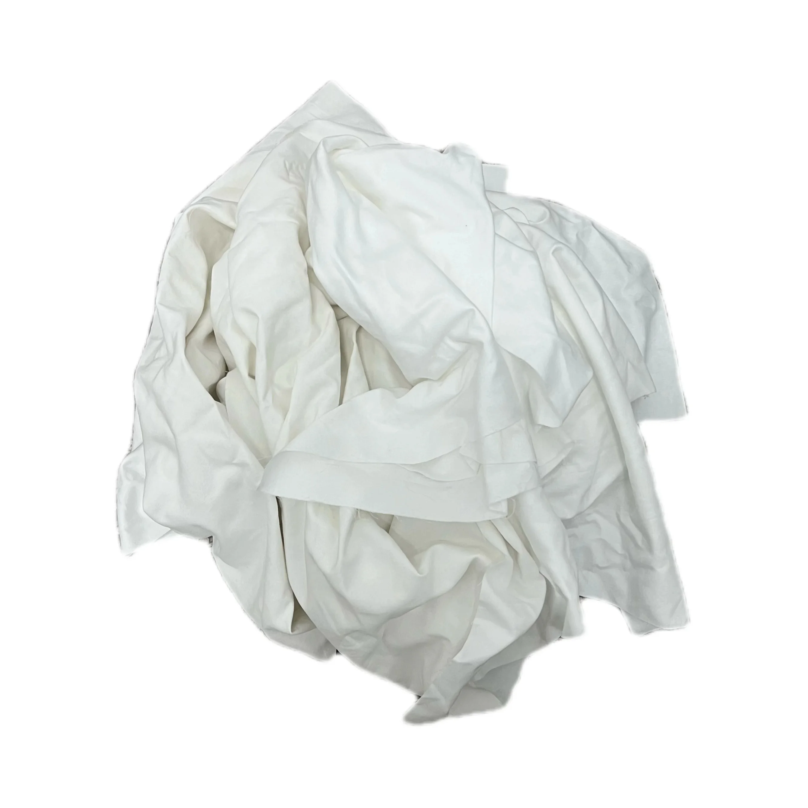 Textile Fabric Cotton Waste Recycling Machine Industrial Wiping Rags White Bed Sheet Rags Uncut 100% Cotton Rags for Cleaning
