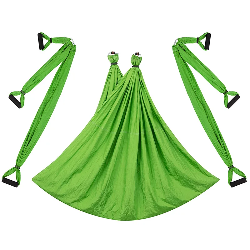 Nylon Lightweight Portable Double Yoga Hammock Aerial Yoga Suspension Sling Yoga Swing Training Set