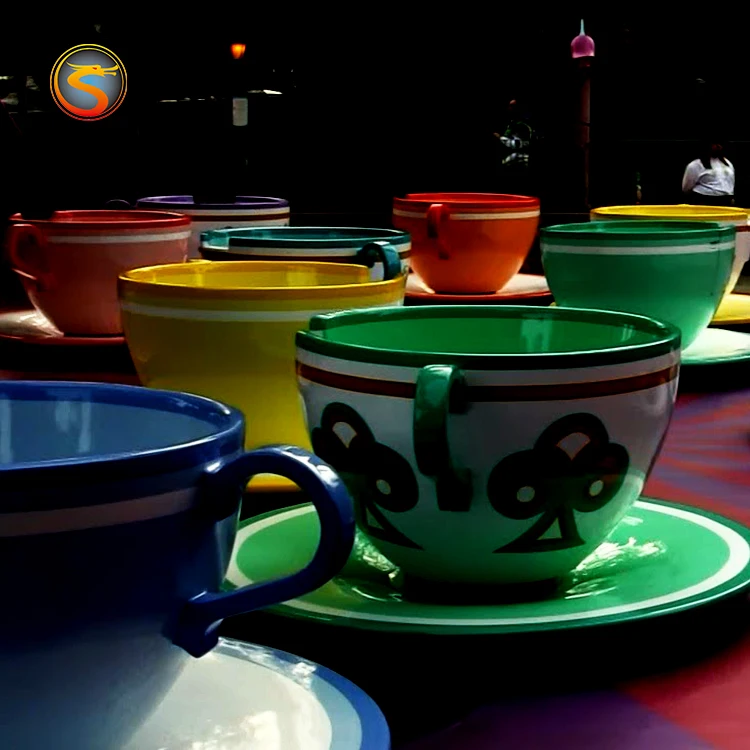 
Indoor or Outdoor Tea Cup Carousel Rides 24 Seats Coffee Cups Rides for Sale 