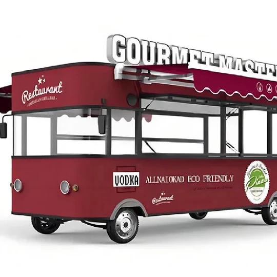Electric food truck fully equipped restaurant for sales standard large food trailer truck