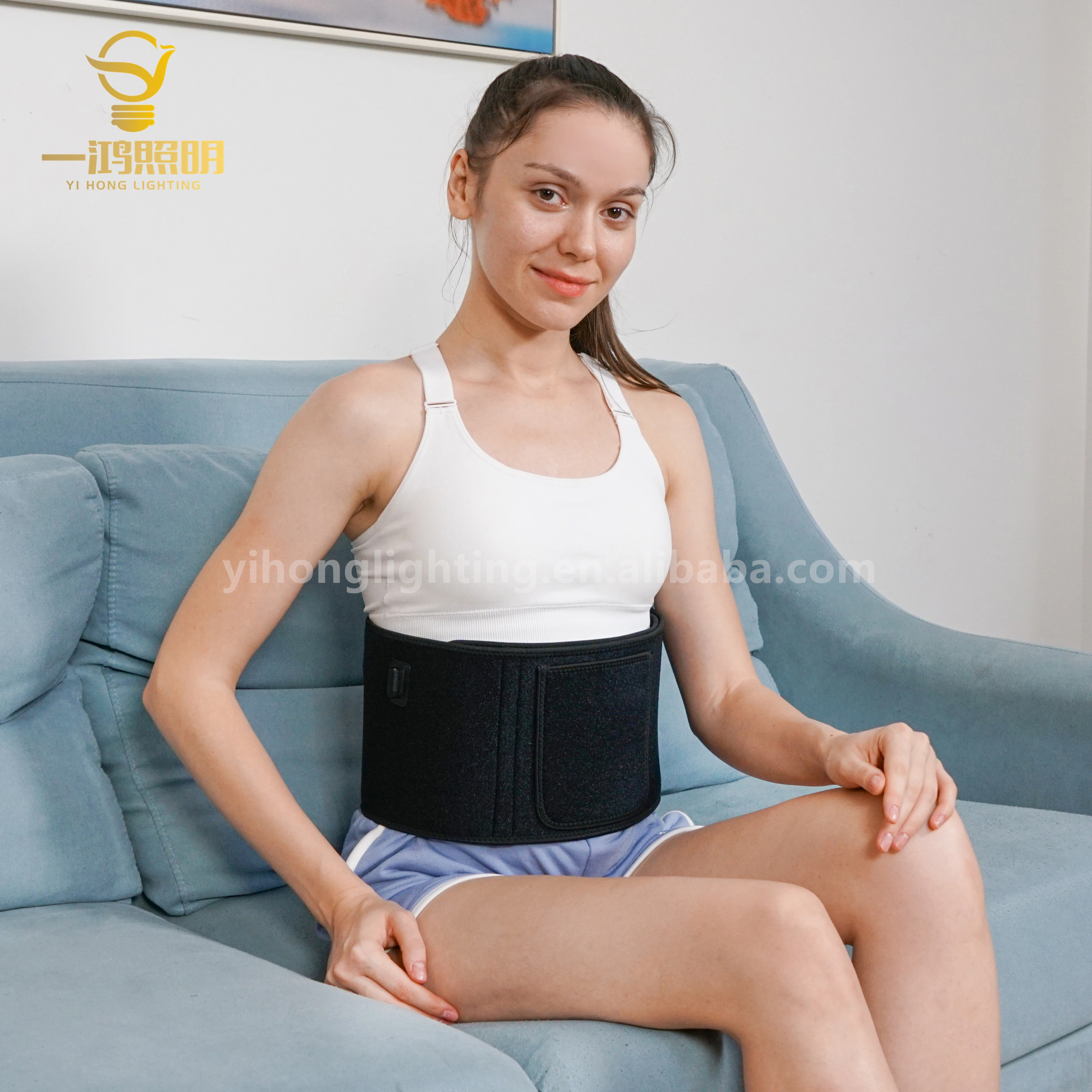 Exclusive Production Unique Design OEM Near Infared 660nm 850nm Red Led Light Therapy Belt With Power Bank Pocket