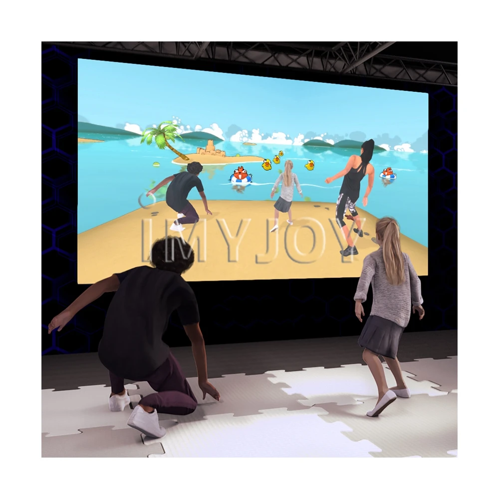 Large screen action interactive ar holograph projection digital gaming challenges room immersive activate mr funny games