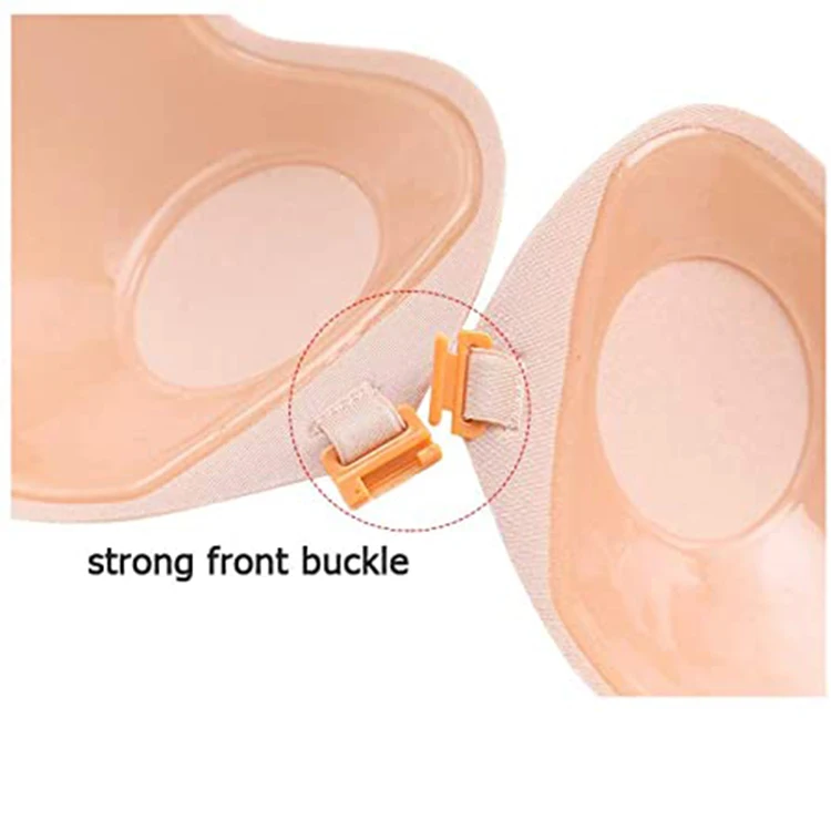 Strapless Backless Self-adhesive Sticky Invisible Bra Silicone Push Up Bra For Wedding Dress