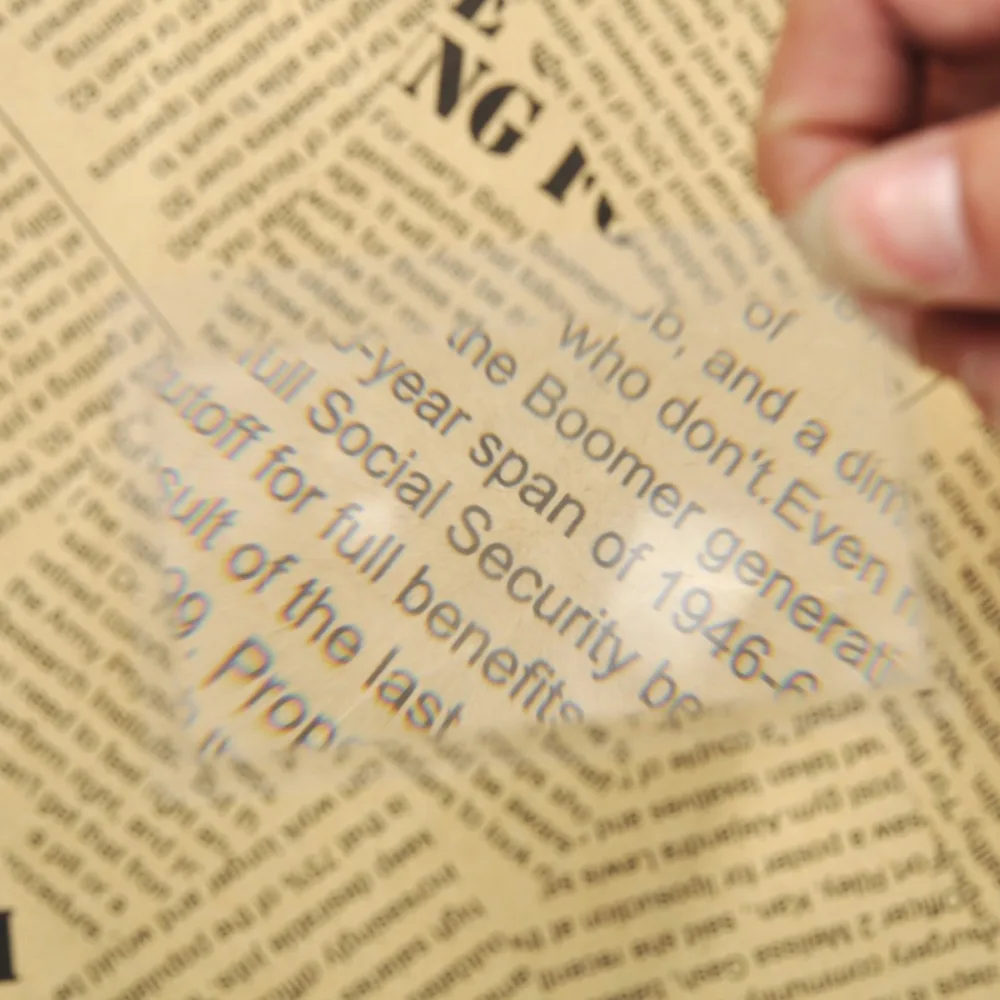 Promotional Credit Card Size Magnifier Fresnel Magnifying Lens / magnifying card/ business card magnifying glass
