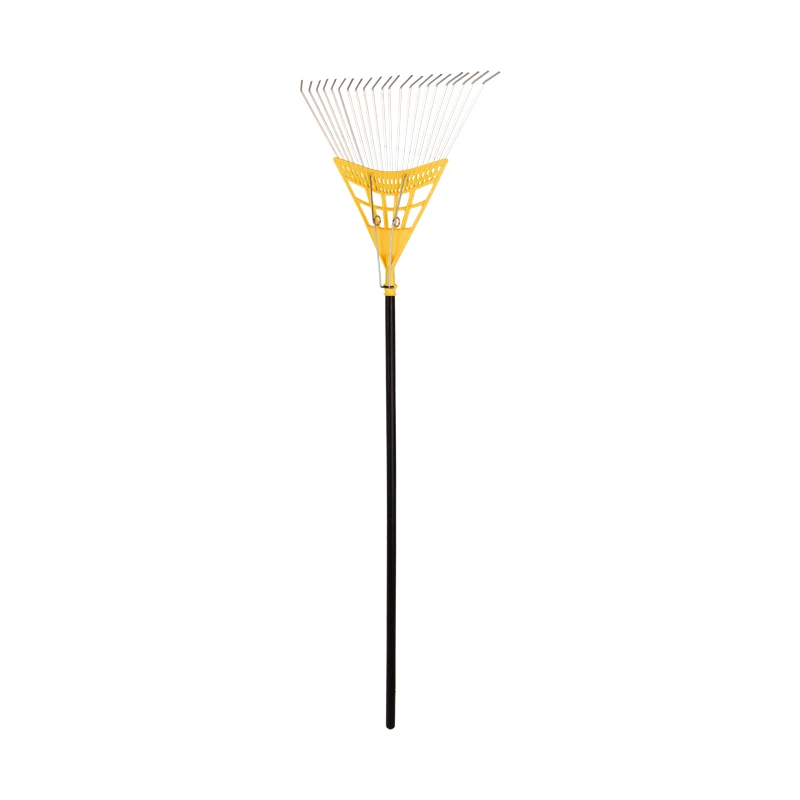 
Gardey GD8401 lawn tool plastic leaf rake with wood handle light weight for home garden 
