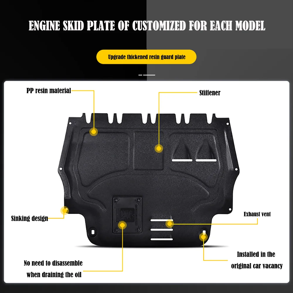 Передняя противоскользящая пластина для автомобильного двигателя из алюминиевого сплава
