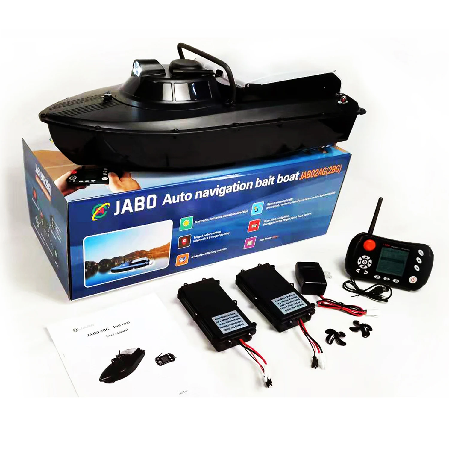 Jabo2ag 2bg 500M Autopilot Carp fishing Rc Bait Boats With fish finder and gps