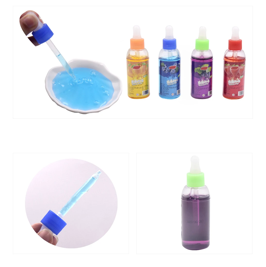 Box packing nipple dropper bottle fruity candy syrup sour liquid candy