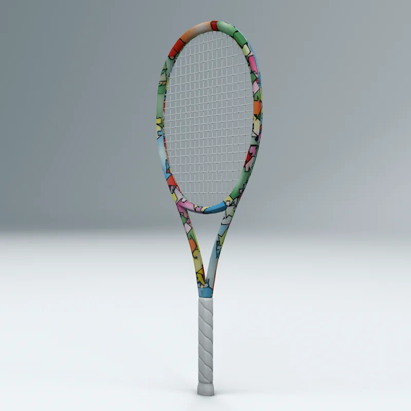 digitally enhanced colorful puzzle trainer carbon fiber professional occasion lightweight tournament 27inch oem tennis racket