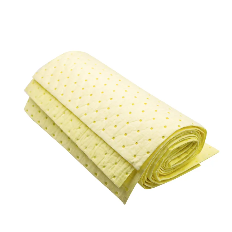 Pro-environment Yellow Color Chemical Absorbent Emergency Hazmat Spill Pads Mat