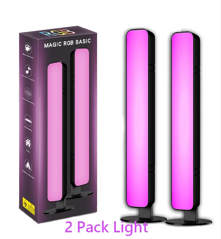 Gaming Light bar 2pcs Entertainment Lighting RGB Desktop Room Decor RGB Symphony Lights for Gaming Desktop Ambient Decor