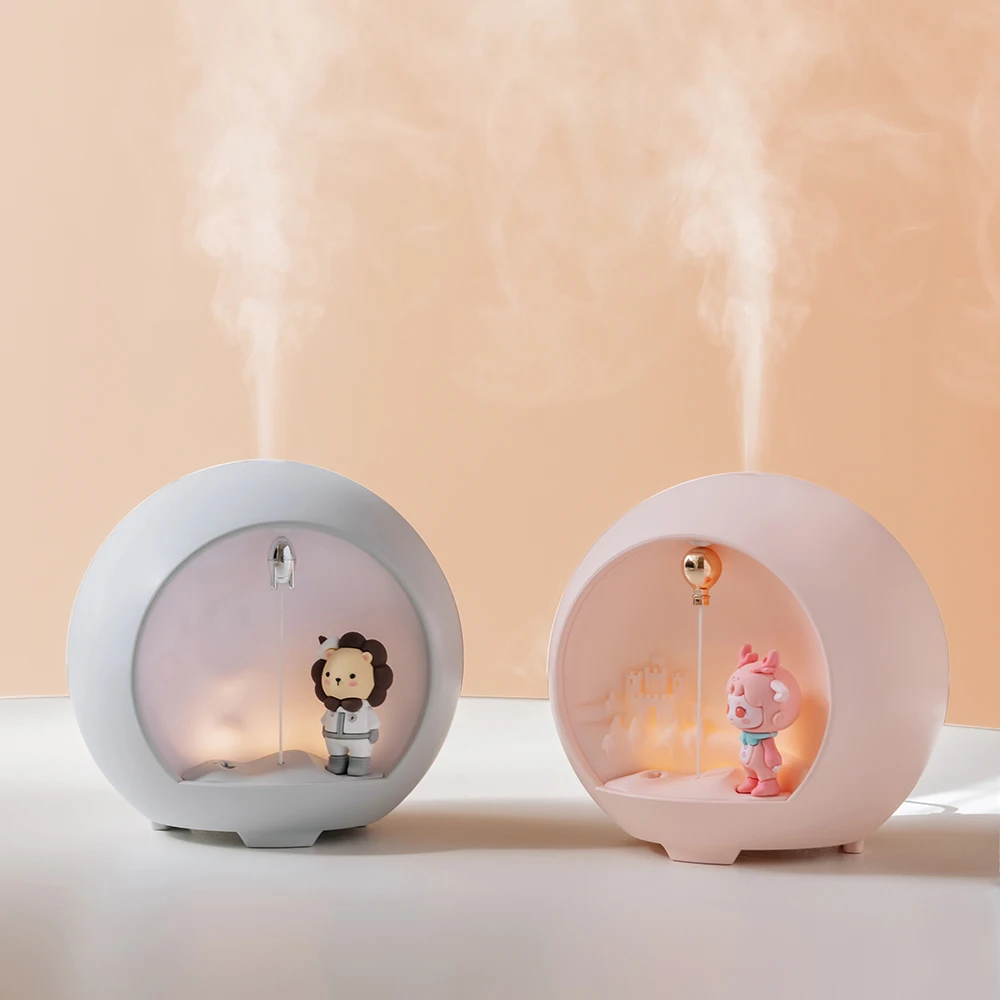 Ultrasonic Air Fragrance Humidifier with standalone planet design and mood lights usb charging essential oil aroma humidifiers