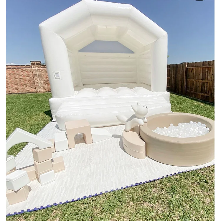 Oem Custom Garden Airport Resort Hotel Soft Playground White Slide For Ball Pit