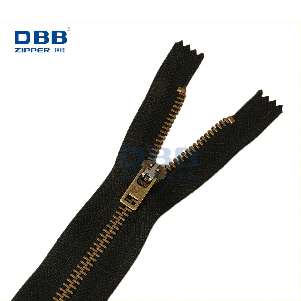 
Factory Direct Brass Zipper Bronze Metal Zipper for Home Textile 