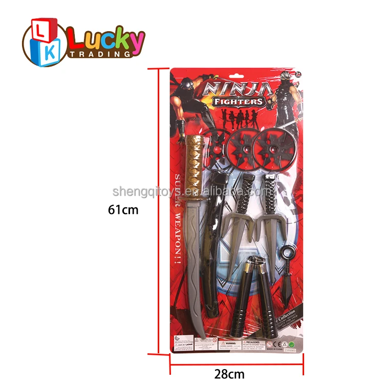 Lucky Toys Halloween Japanese Toy Knife Children Perform Plastic Cosplay Show Weapons Props
