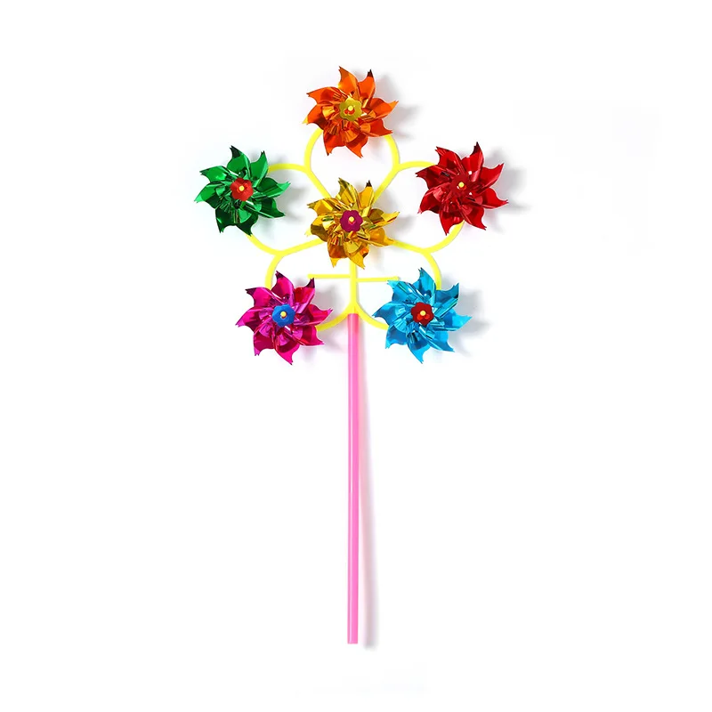 Colorful DIY Sequins Windmill Wind Spinner Home Garden Yard Decoration Pinwheel Garden Toys For Kids
