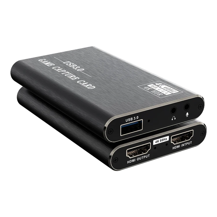 Hot 4K 60fps Game Capture Device Card Live Streaming HDMI to USB 3.0 HDMI Video Capture Card For Xbox PS4 Live Streaming Gaming