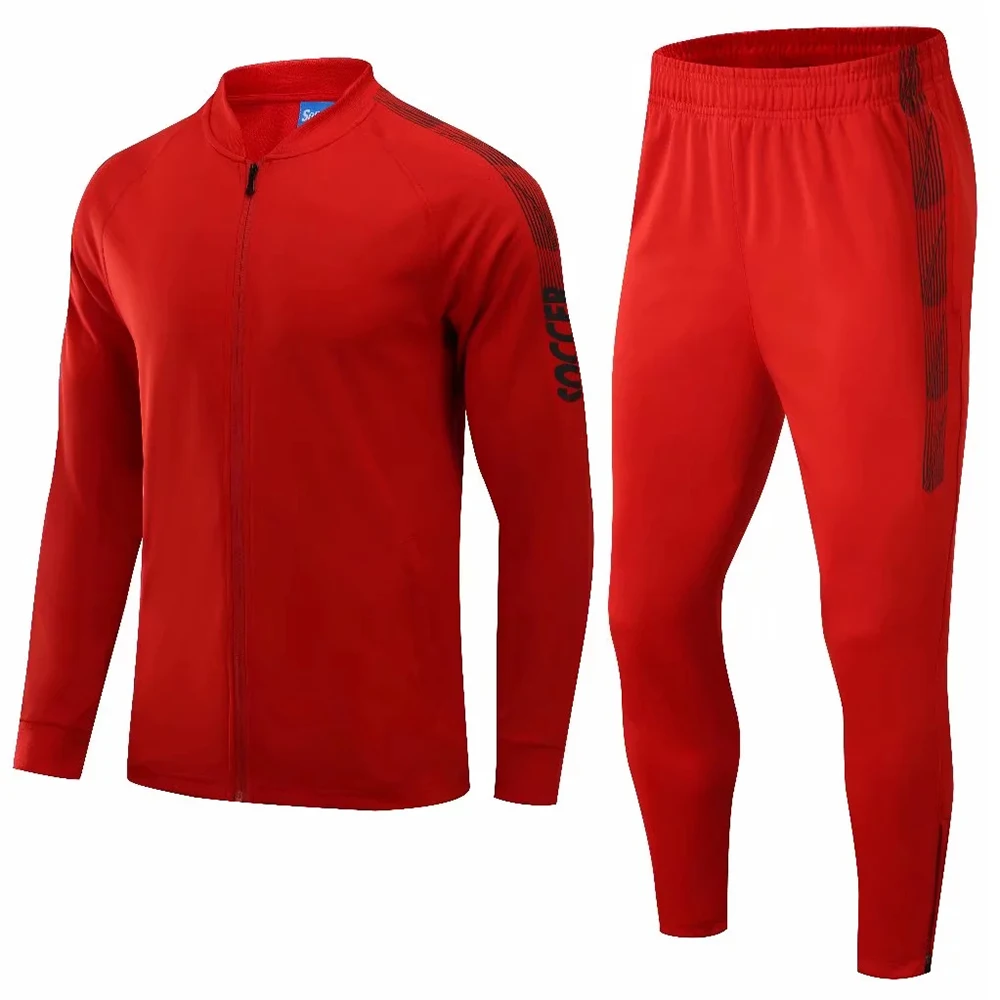 Custom Long Sleeve Soccer Wear Warm Jackets Pants Football Team Jerseys