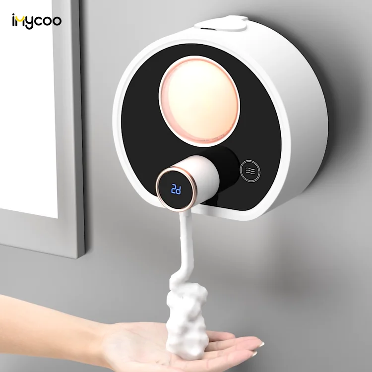 IMYCOO New Arrival Rechargeable Smart Wall-Mounted Soap Dispenser Bathroom Automatic Soap Dispenser With Display