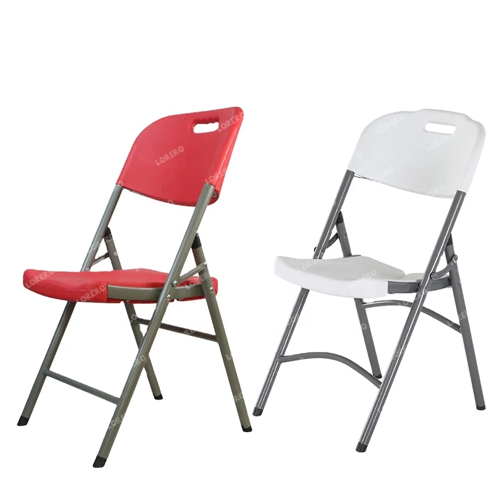 
wholesale Favourite Outdoor Application wedding banquet party multifunction metal frame pvc plastic folding chair garden chairs 