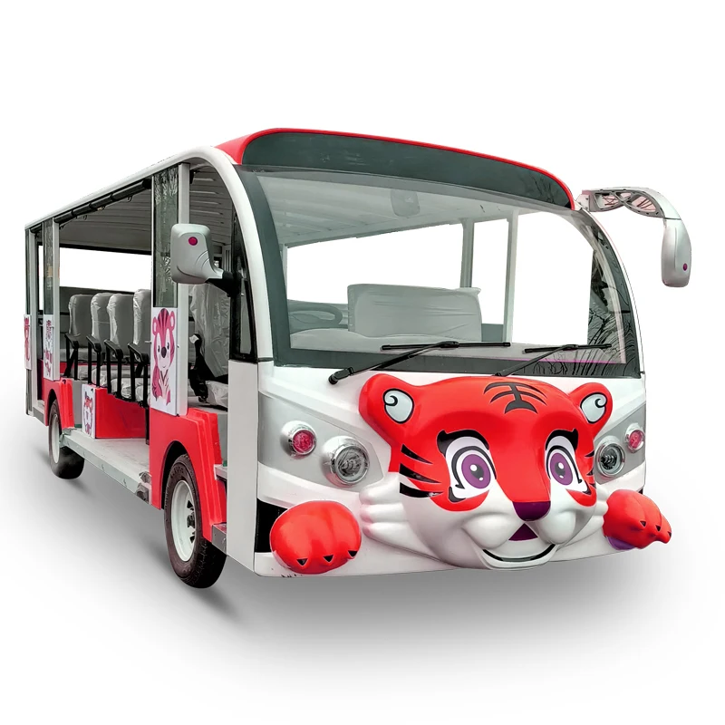 CE сертификация 23 Электрический курорт автомобиля Экскурсионный туристический небольшой автобус электрический автомобиль с дверью б/у живописный