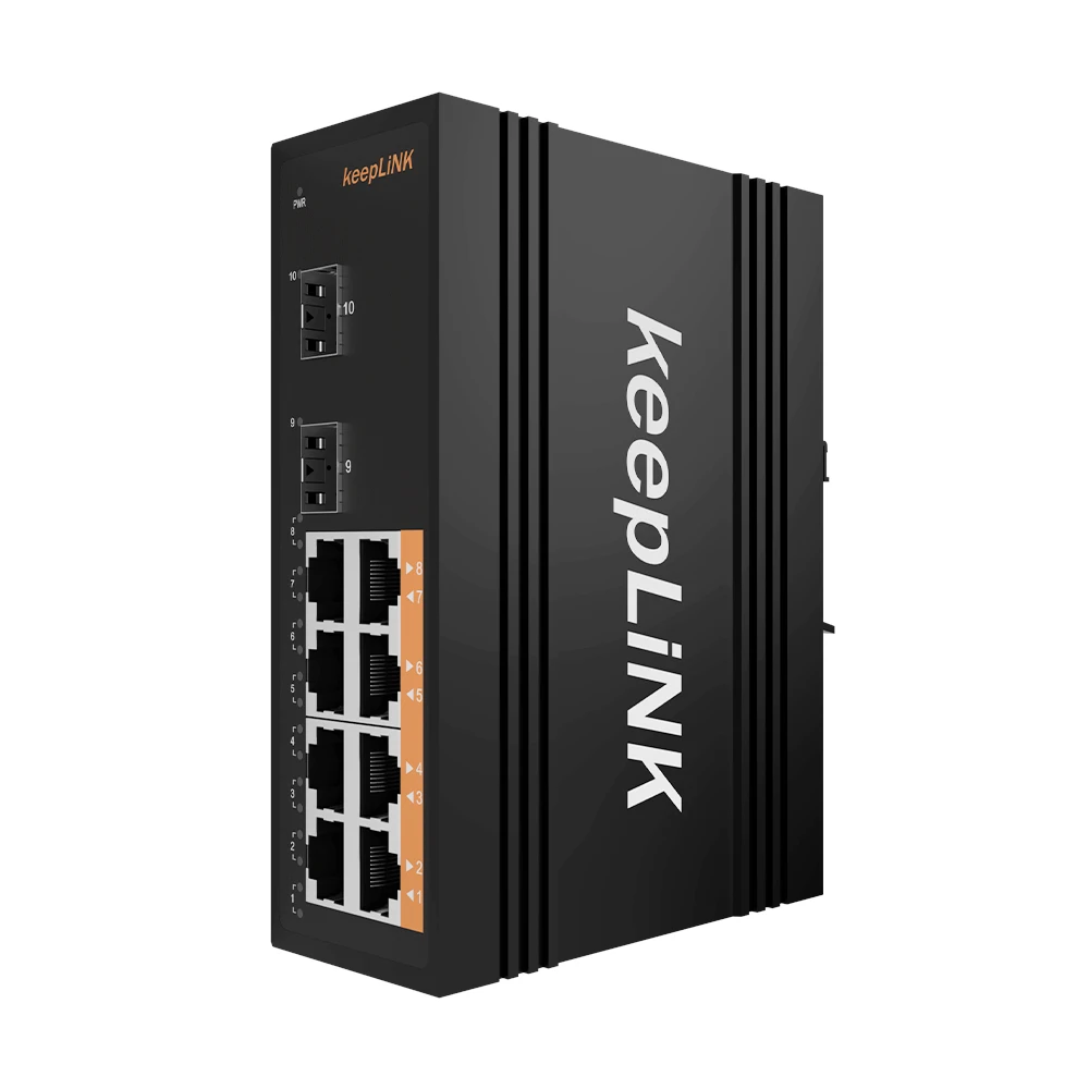 Неуправляемый промышленный Ethernet коммутатор с 8 портами 10/100/1000 м PoE DIN-рейка IP40 для наружного видеонаблюдения светодиодный