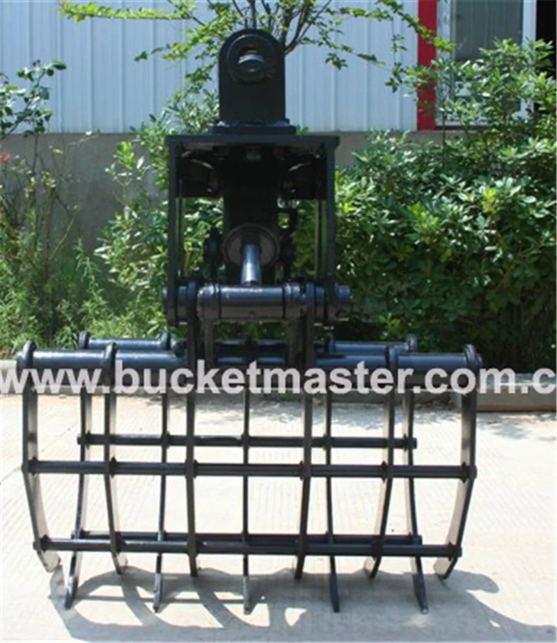 Best Price Trader of excavator attachments non rotating double hydraulic grapple