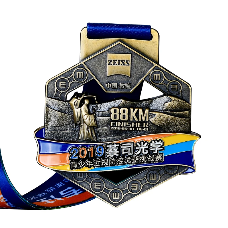 customised 5k 10K running swimming football metal custom marathon finisher sports medals manufacturer for medals