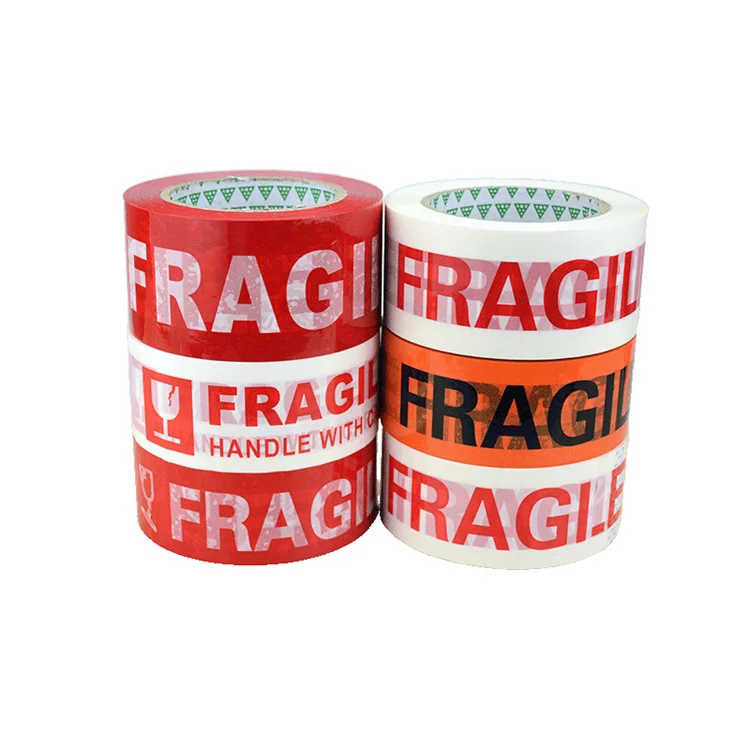 Branded Suppliers OPP Packaging Adhesive Cello Jumbo Roll Shipping Custom Logo Printed Clear Fragile Plastic Bopp Packing Tape