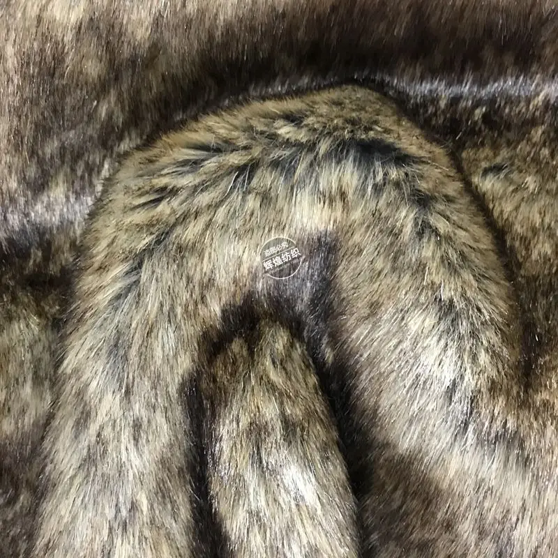 Custom Acrylic Tip Dyed Long Pile Thick Plush Faux Fur Fabric for Garment