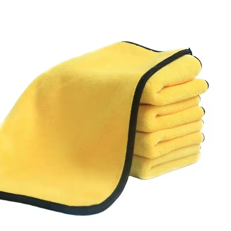 Factory direct sales High Quality Double Layer Absorbent Car wash Towel Microfiber Towel Car Cleaning Car wash towel