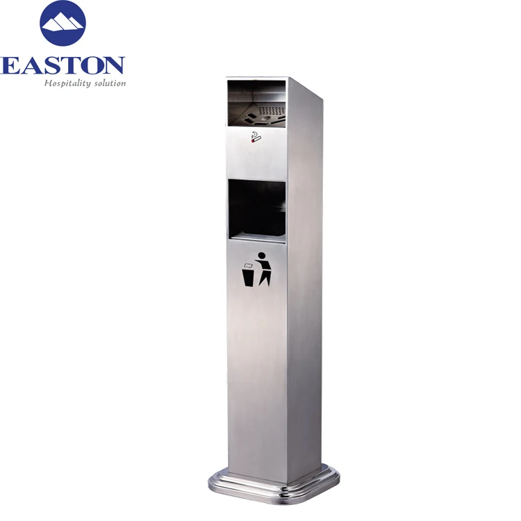 Premium Smoking Stainless Steel Cigarette Ashtray Bin Floor Standing Ashtray for Hotel