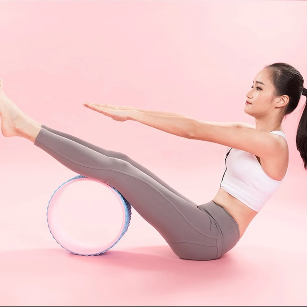 Summer Toys High Density Exercise Roller Yoga Wheel Stick Eco Friendly Pilates Circle Balance Wheel Gymnastics Equipment