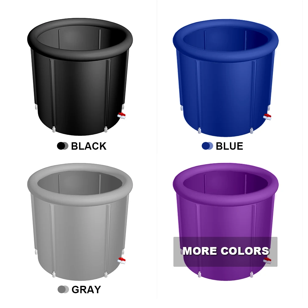 Factory OEM Portable Folding Inflatable Ring Ice Bath Tub Soaking Bathtub for Adult