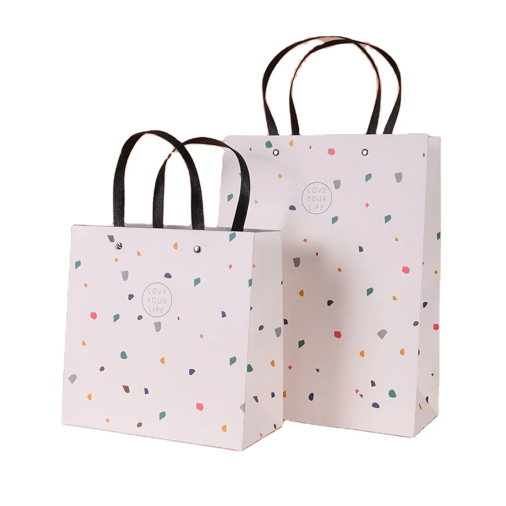Factory direct cheap custom printing content simple and convenient shopping paper bag folding bag