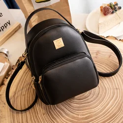 colorful custom pu bags girls mini leather backpacks