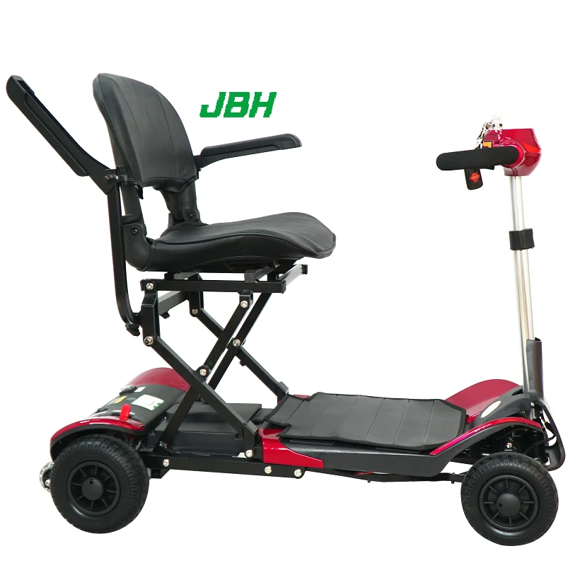 JBH Adult Electric Disabled Mobility Scooters Electric 4 Wheel with Magnetic Brake 4 Scooter Electronic Unisex Aluminum Alloy 6h