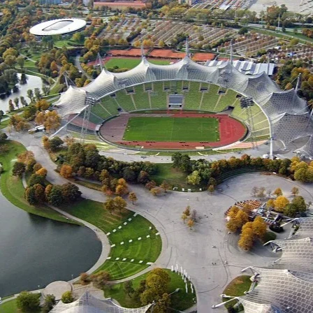 Beauty of Steel Structures Park Is a Munich Built According to the Design Architectural for Summer Sport Events
