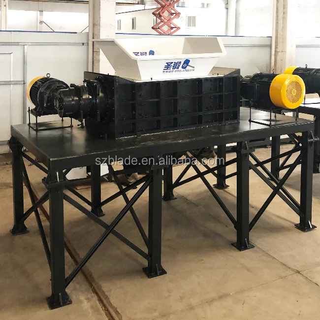 Double shaft scrap metal shredder for Plastic/Tire/Rubber/Metal/Waste
