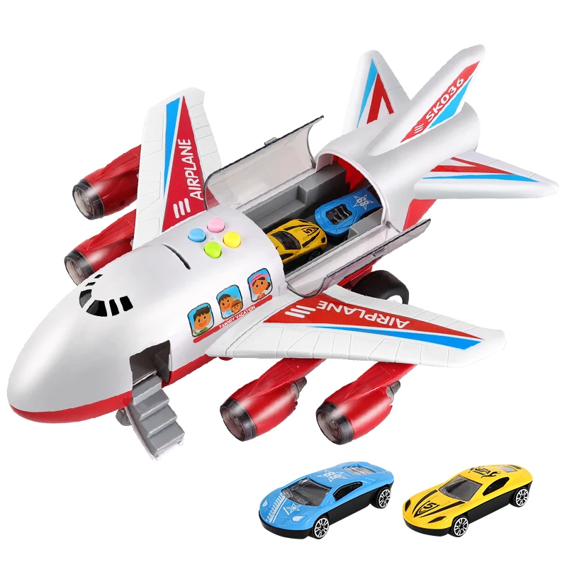 Electric B/O Toy Plane Children Intelligence Airplane Toys Mobile Inertial Simulation Airliner With Light and Music Toys